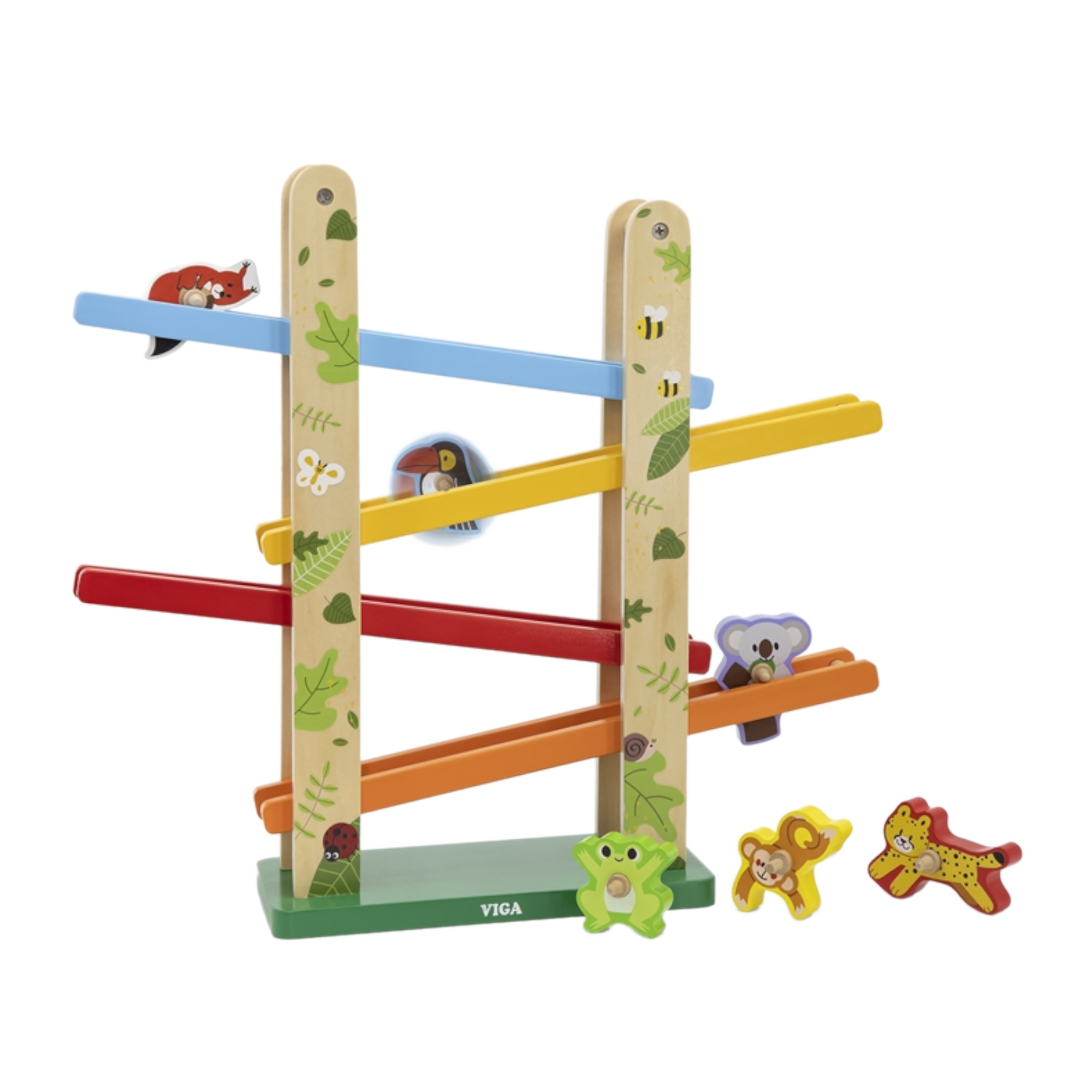 Rollerbaan - Jungle - Met 6 dieren - 36,5x33,5cm - Geschikt vanaf 18 maanden