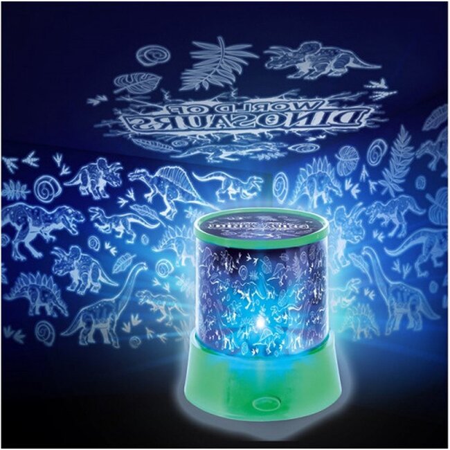 Twisk Nachtlamp - Projectielamp - Wereld van de dino's - 12x11x11cm - 3+