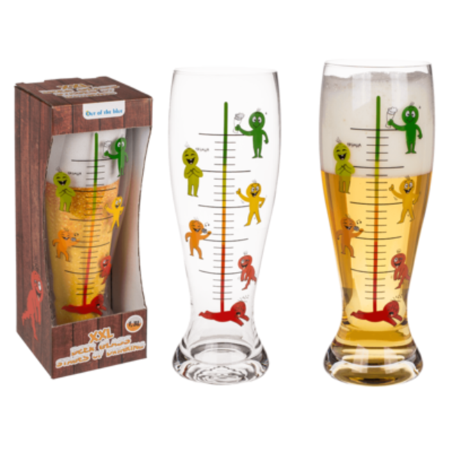 Out of the Blue Bierglas - Hoe dronken ben je? - 1,3 liter