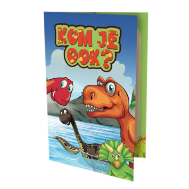 Interstat Uitnodigingskaarten - Dinosaurus - 6st.
