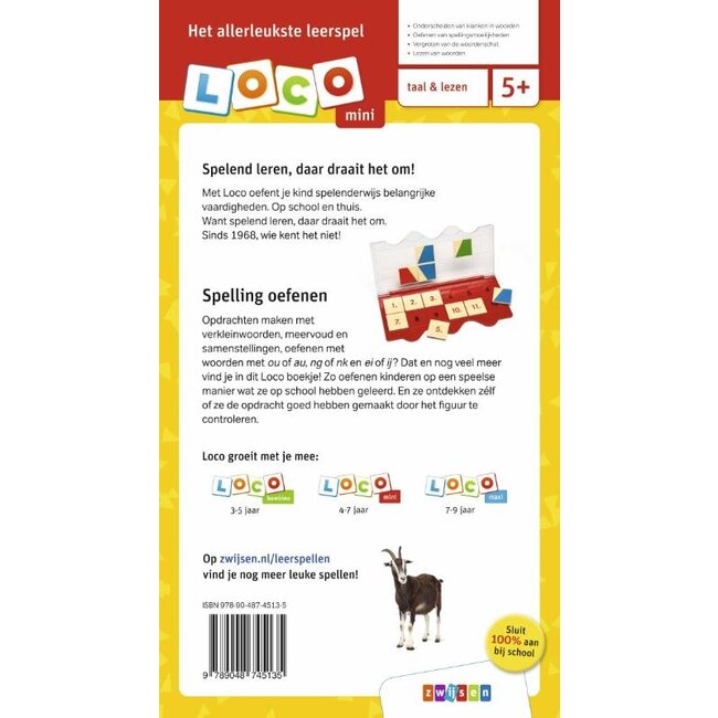 Loco Leerspellen Loco Mini - Boekje - Oefenen met spelling - 5-7 jaar