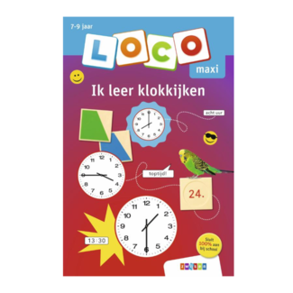 Loco Leerspellen Loco Maxi - Boekje - Ik leer klokkijken - 7-9 jaar