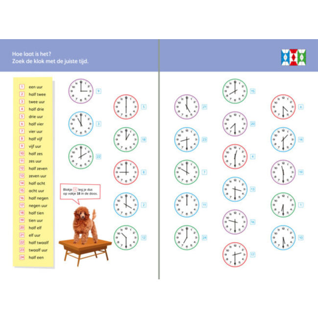 Loco Leerspellen Loco Maxi - Boekje - Ik leer klokkijken - 7-9 jaar