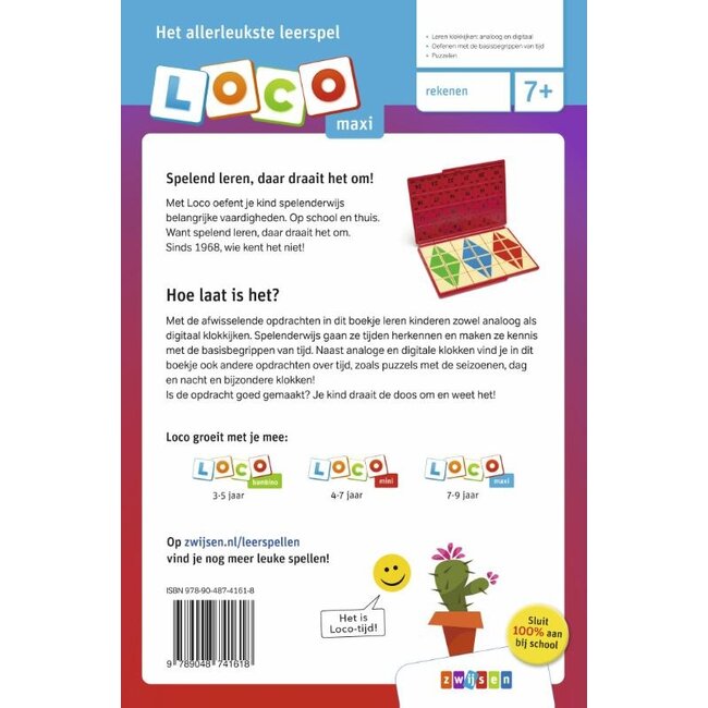Loco Leerspellen Loco Maxi - Boekje - Ik leer klokkijken - 7-9 jaar