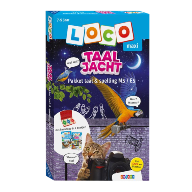 Loco Leerspellen Loco Maxi - Pakket - Taaljacht - Taal en spelling - M5 / E5 - 7-9 jaar