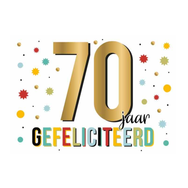 Artige Kaart - Daisy - 70 jaar gefeliciteerd - DSY032