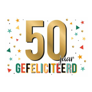 Artige Kaart - Daisy - 50 jaar gefeliciteerd - DSY029