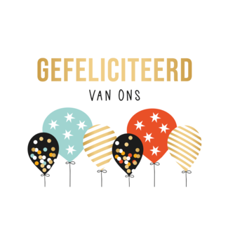 Artige Kaart - Gefeliciteerd van ons - Daisy - DSY046