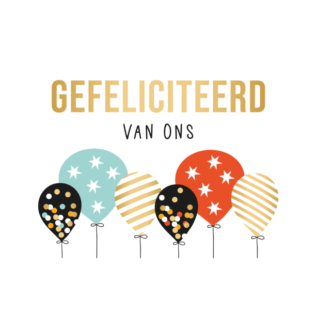 Artige Kaart - Daisy - Gefeliciteerd van ons - DSY046