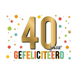 Artige Kaart - Daisy - 40 Jaar, gefeliciteerd - DSY028