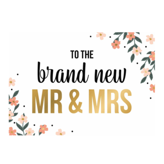 Artige Kaart - To the brand new mr & mrs - Daisy - DSY021