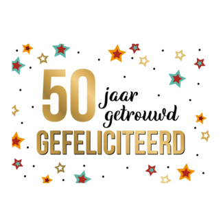 Artige Kaart - 50 jaar getrouwd - Daisy -  DSY026