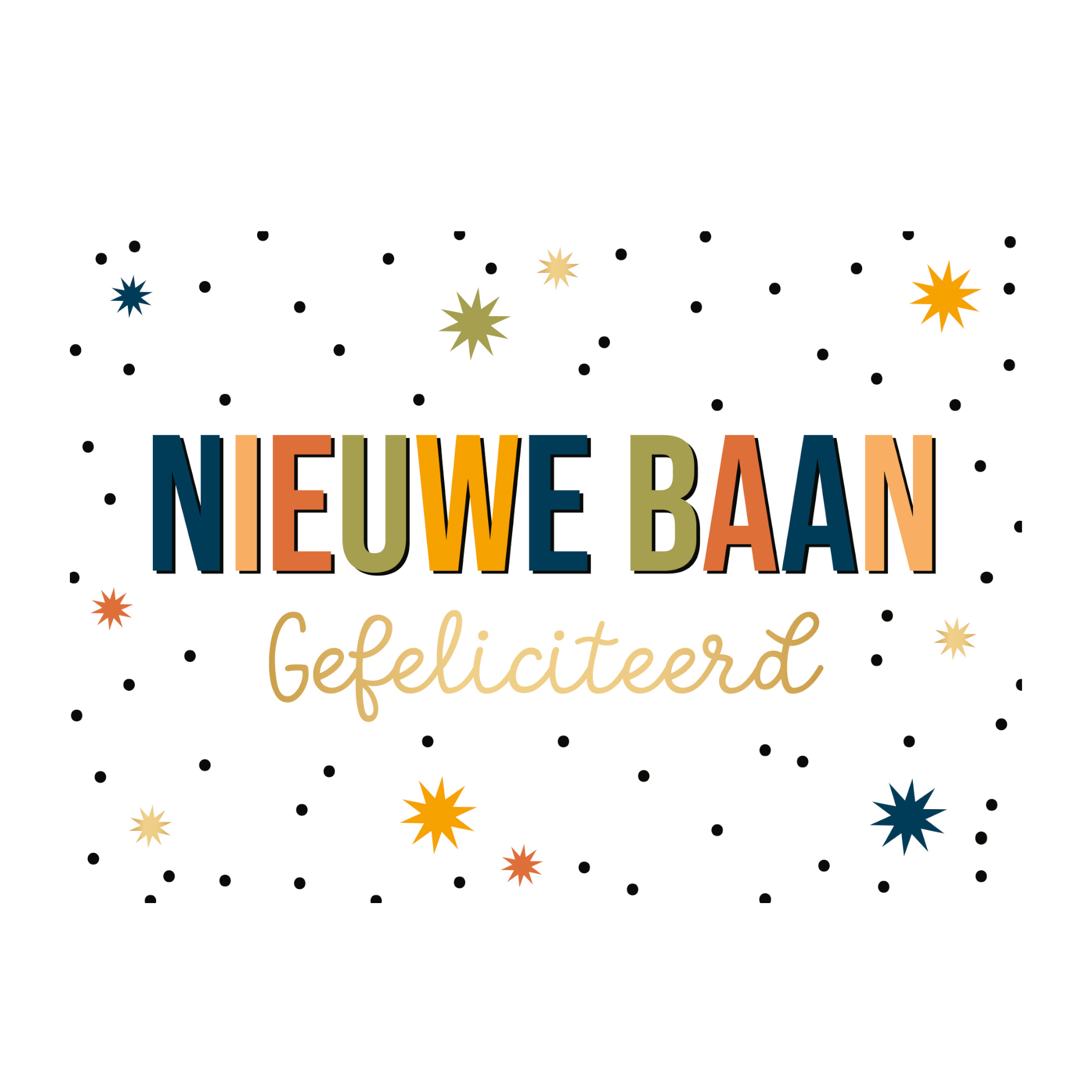 Kaart - Daisy - Nieuwe baan, gefeliciteerd - DSY008