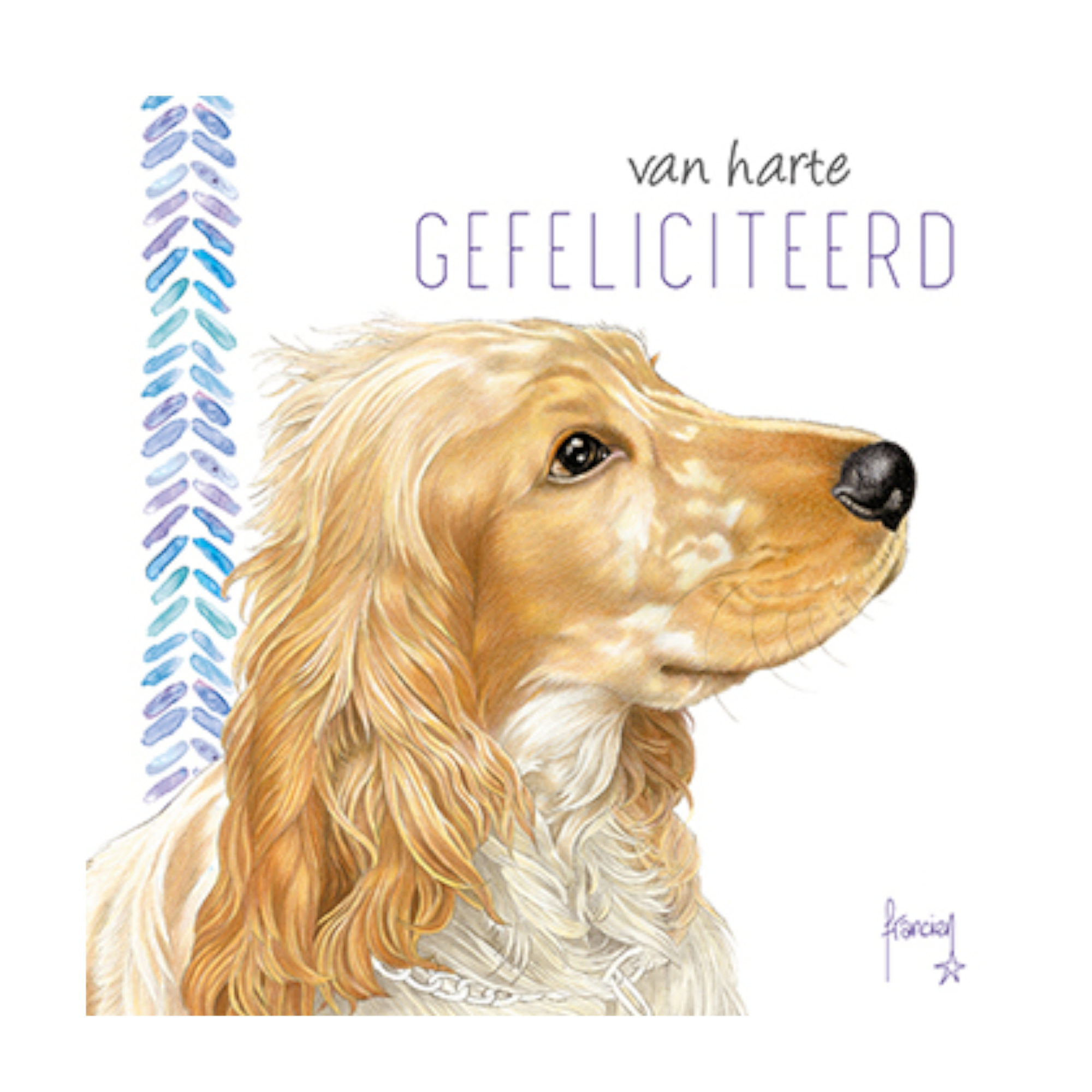 Kaart - Franciens katten - Gefeliciteerd - Hond
