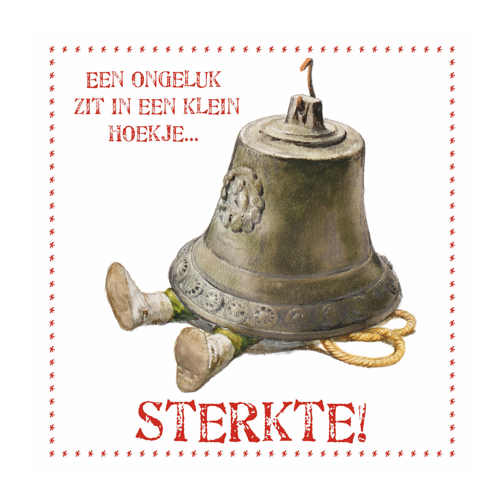 Kaart - Rien Poortvliet - Ongeluk, sterkte!