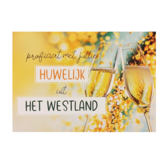 Artige Kaart - Groeten uit - Proficiat met jullie huwelijk uit het Westland - GRD051