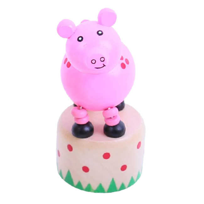 BigJigs Drukfiguurtje - Boerderijdieren - 1st. - Willekeurig geleverd