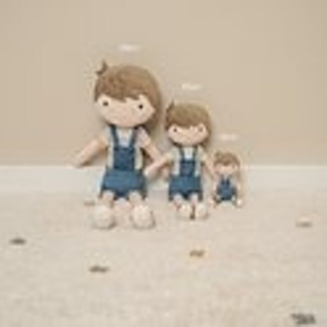 Little Dutch Pop - Knuffelpop - Jim - Blauw - 35cm - Little Dutch