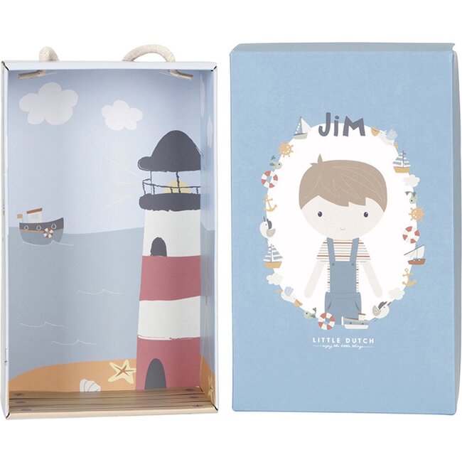 Little Dutch Pop - Knuffelpop - Jim - Blauw - 35cm - Little Dutch