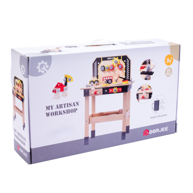 Werkbank - Met gereedschap - Hout - 55x30x79,5 cm