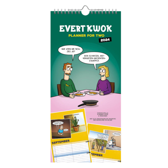 Comello Kalender - 2024 - Evert Kwok - Life planner for 2 - 21x45cm**