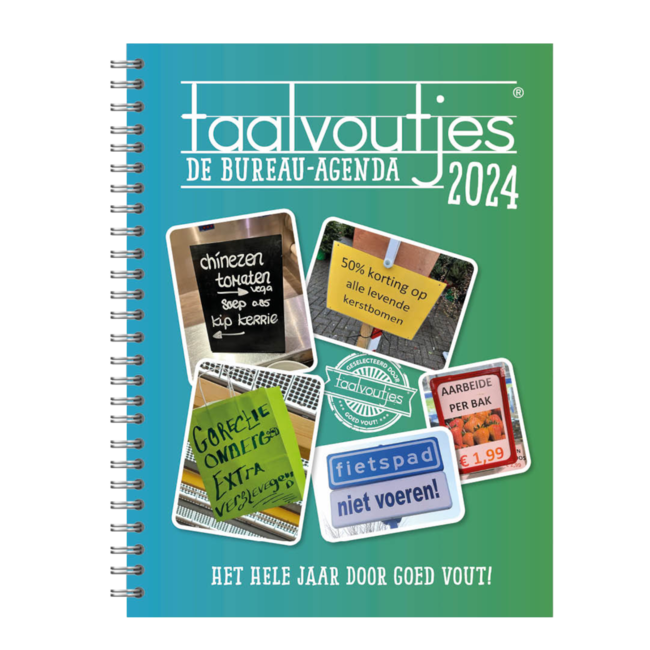 Comello Bureau agenda - 2024 - Taalvoutjes - Softcover - 17x23cm**