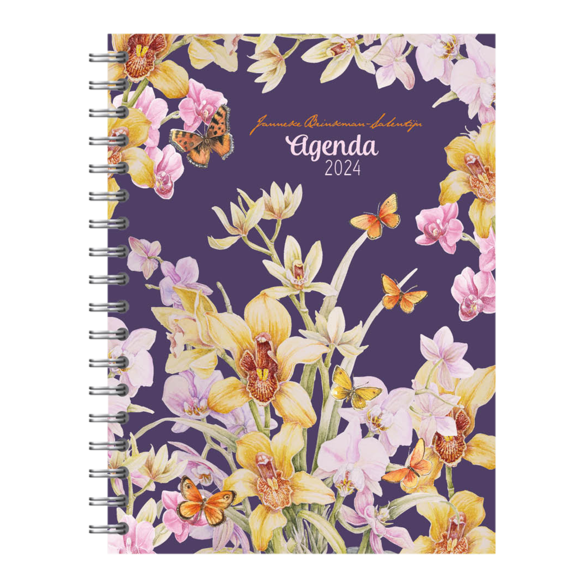 Bureau agenda - 2024 - Janneke Brinkman - Orchidee - 17,6x23,8cm