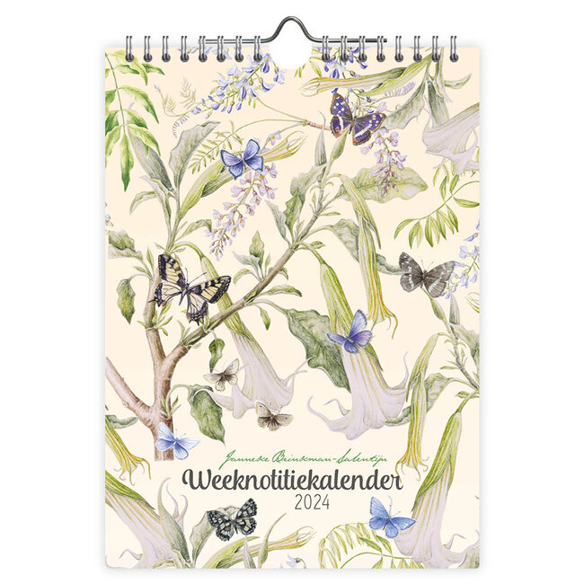 Comello Week notitiekalender - 2024 - Janneke Brinkman - Trompetbloem - 16.5x23cm