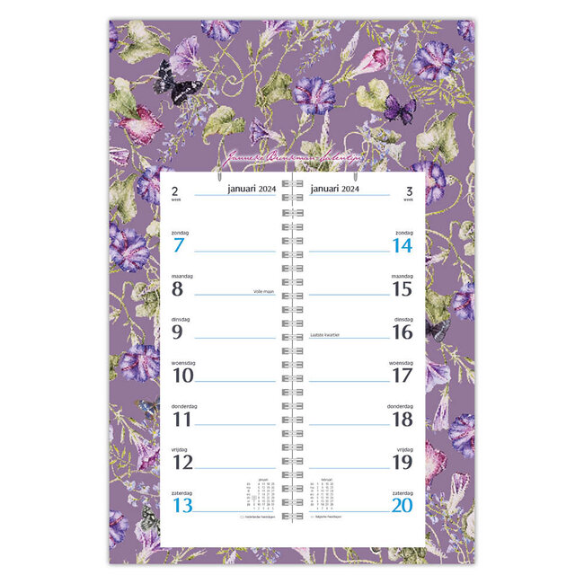 Comello Week omlegkalender - 2024 - Op schild - Janneke Brinkman - Winde  - 21x34cm