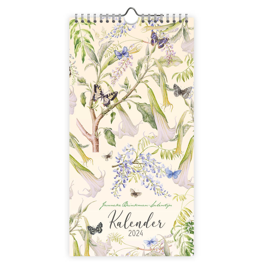 Maand notitiekalender - 2024 - Janneke Brinkman - Trompetbloem - 18x34,5cm**