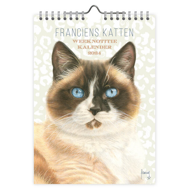 Comello Week notitiekalender - 2024 - Franciens katten - Sjors - 16.5x23cm**