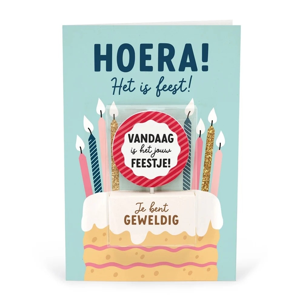 Kaart - Taartkaarsje - Feestje