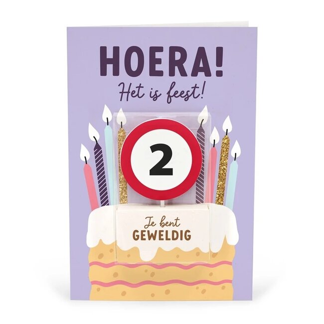Miko Kaart - Taartkaarsje - 2 jaar
