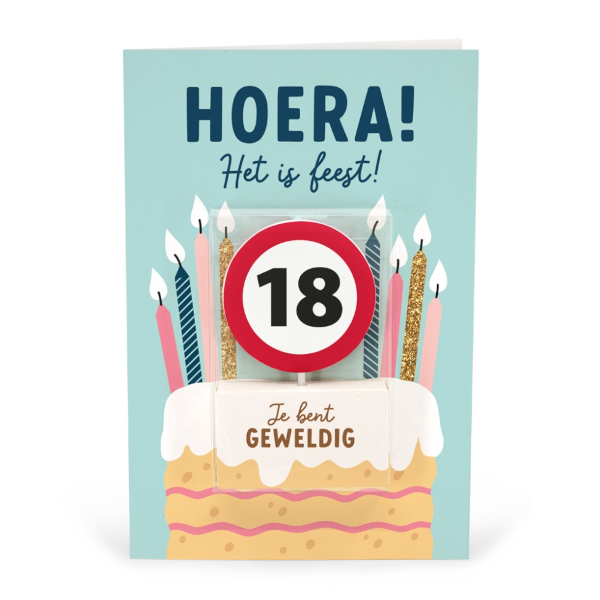 Kaart - Taartkaarsje - 18 jaar