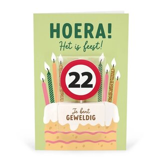 Miko Kaart - Taartkaarsje - 22 jaar