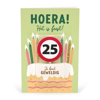 Miko Kaart - Taartkaarsje - 25 jaar