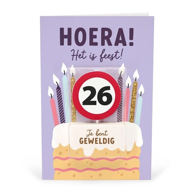 Miko Kaart - Taartkaarsje - 26 jaar