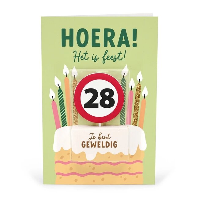 Miko Kaart - Taartkaarsje - 28 jaar