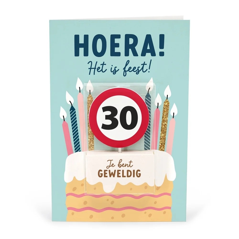 Kaart - Taartkaarsje - 30 jaar