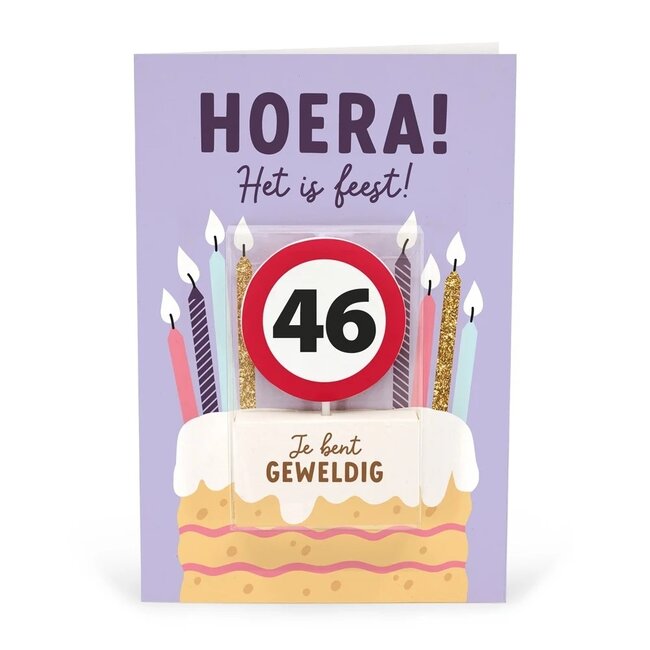Miko Kaart - Taartkaarsje - 46 jaar