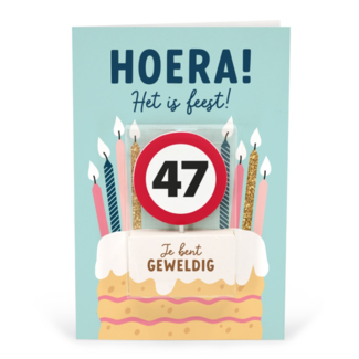 Miko Kaart - Taartkaarsje - 47 jaar