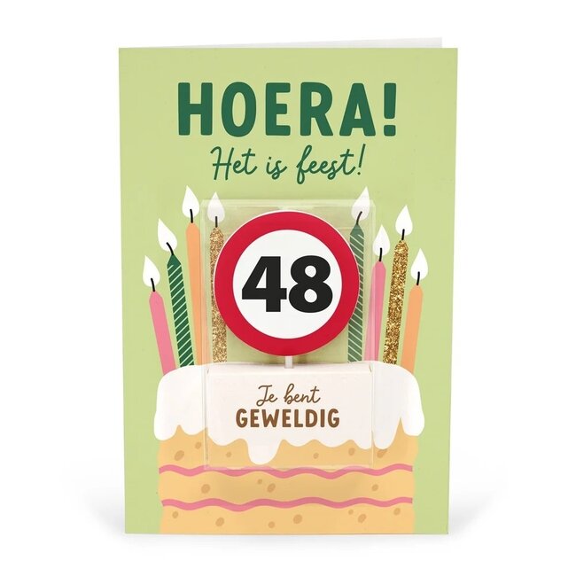 Miko Kaart - Taartkaarsje - 48 jaar