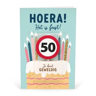 Miko Kaart - Taartkaarsje - 50 jaar