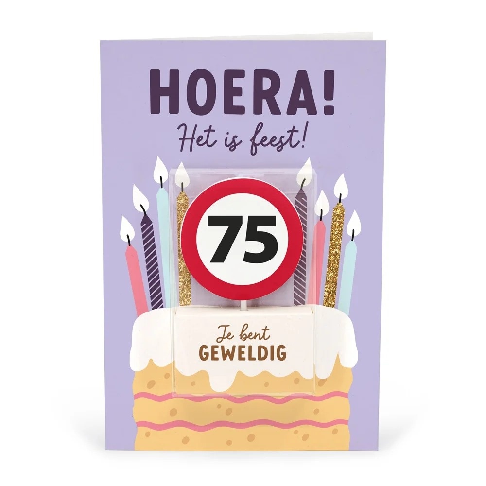 Kaart - Taartkaarsje - 75 jaar