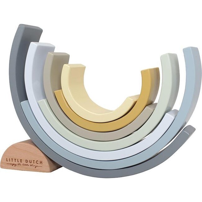 Little Dutch Blokken - Regenboog - Hout - Blauw