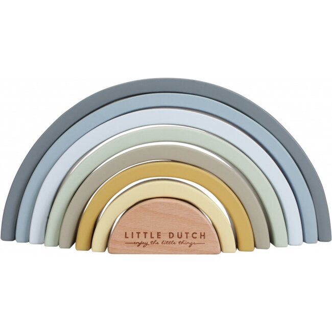 Little Dutch Blokken - Regenboog - Hout - Blauw