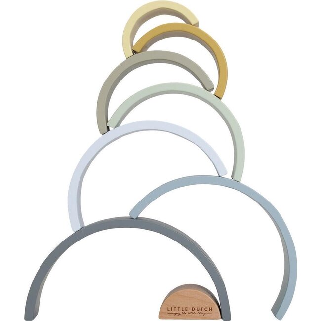 Little Dutch Blokken - Regenboog - Hout - Blauw