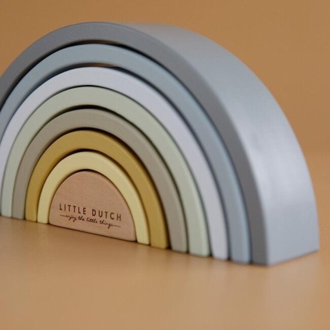 Little Dutch Blokken - Regenboog - Hout - Blauw