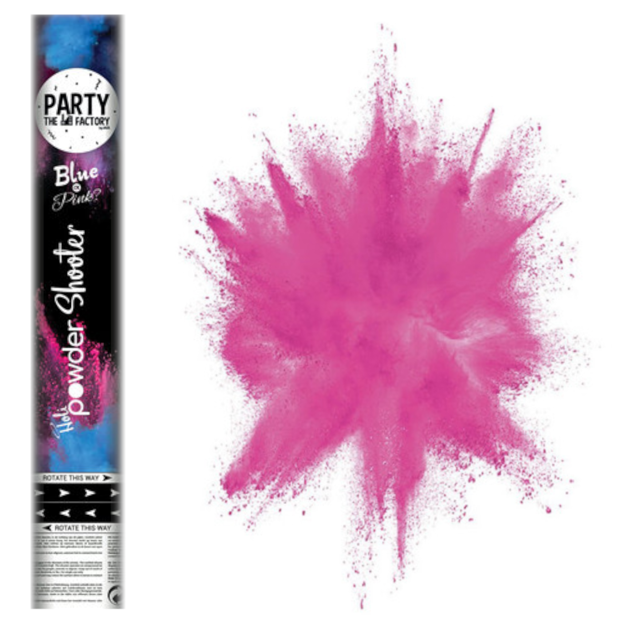 Poederkanon - Powder shooter - Gender reveal - Roze - 30cm