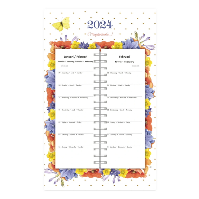 Hallmark Week omlegkalender - 2024 - Op schild - Marjolein Bastin - Bloemen